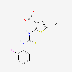 methyl 5-ethyl-2-({[(2-iodophenyl)amino]carbonothioyl}amino)-3-thiophenecarboxylate