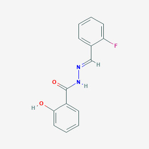 molecular formula C14H11FN2O2 B352637 N'-[(E)-(2-fluorophenyl)methylidene]-2-hydroxybenzohydrazide CAS No. 845555-42-2