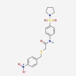 2-[(4-nitrobenzyl)thio]-N-[4-(1-pyrrolidinylsulfonyl)phenyl]acetamide