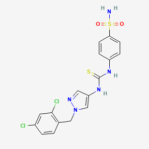 4-[({[1-(2,4-dichlorobenzyl)-1H-pyrazol-4-yl]amino}carbonothioyl)amino]benzenesulfonamide