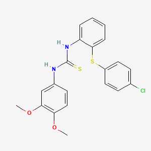 N-{2-[(4-chlorophenyl)thio]phenyl}-N'-(3,4-dimethoxyphenyl)thiourea