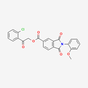 2-(2-chlorophenyl)-2-oxoethyl 2-(2-methoxyphenyl)-1,3-dioxo-5-isoindolinecarboxylate