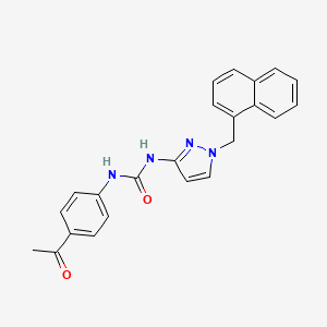 molecular formula C23H20N4O2 B3526467 N-(4-acetylphenyl)-N'-[1-(1-naphthylmethyl)-1H-pyrazol-3-yl]urea 