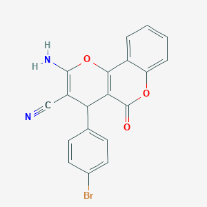 2-amino-4-(4-bromophenyl)-5-oxo-4H,5H-pyrano[3,2-c]chromene-3-carbonitrile