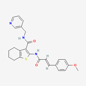 molecular formula C25H25N3O3S B3526485 2-{[3-(4-methoxyphenyl)acryloyl]amino}-N-(3-pyridinylmethyl)-4,5,6,7-tetrahydro-1-benzothiophene-3-carboxamide CAS No. 609796-19-2