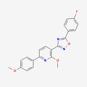 3-[5-(4-fluorophenyl)-1,2,4-oxadiazol-3-yl]-2-methoxy-6-(4-methoxyphenyl)pyridine