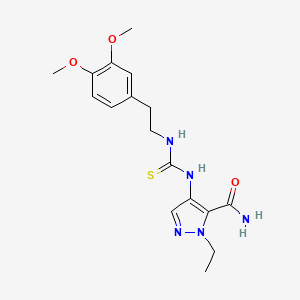 4-[({[2-(3,4-dimethoxyphenyl)ethyl]amino}carbonothioyl)amino]-1-ethyl-1H-pyrazole-5-carboxamide