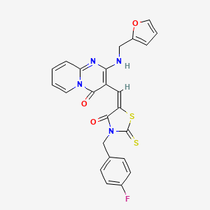 3-{[3-(4-fluorobenzyl)-4-oxo-2-thioxo-1,3-thiazolidin-5-ylidene]methyl}-2-[(2-furylmethyl)amino]-4H-pyrido[1,2-a]pyrimidin-4-one