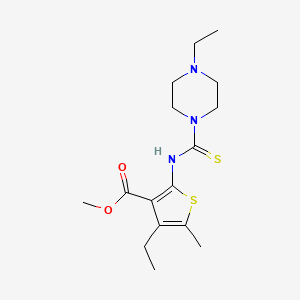 methyl 4-ethyl-2-{[(4-ethyl-1-piperazinyl)carbonothioyl]amino}-5-methyl-3-thiophenecarboxylate