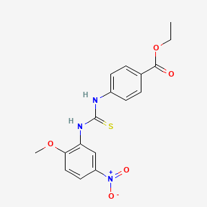 ethyl 4-({[(2-methoxy-5-nitrophenyl)amino]carbonothioyl}amino)benzoate