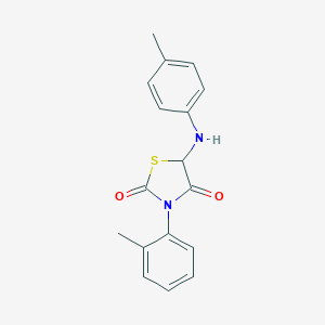 molecular formula C17H16N2O2S B352656 3-(2-Methylphenyl)-5-[(4-methylphenyl)amino]-1,3-thiazolidine-2,4-dione CAS No. 1031247-73-0