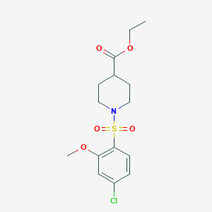 ethyl 1-[(4-chloro-2-methoxyphenyl)sulfonyl]-4-piperidinecarboxylate