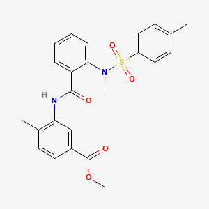 molecular formula C24H24N2O5S B3526589 methyl 4-methyl-3-[(2-{methyl[(4-methylphenyl)sulfonyl]amino}benzoyl)amino]benzoate 