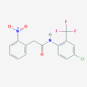 N-[4-chloro-2-(trifluoromethyl)phenyl]-2-(2-nitrophenyl)acetamide