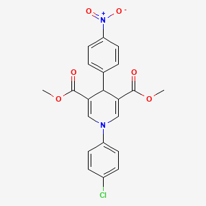 dimethyl 1-(4-chlorophenyl)-4-(4-nitrophenyl)-1,4-dihydro-3,5-pyridinedicarboxylate