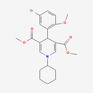 dimethyl 4-(5-bromo-2-methoxyphenyl)-1-cyclohexyl-1,4-dihydro-3,5-pyridinedicarboxylate