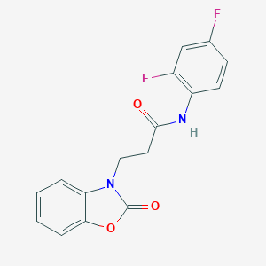 molecular formula C16H12F2N2O3 B352663 N-(2,4-difluorophenyl)-3-(2-oxo-1,3-benzoxazol-3(2H)-yl)propanamide CAS No. 851989-30-5