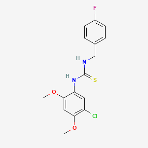 N-(5-chloro-2,4-dimethoxyphenyl)-N'-(4-fluorobenzyl)thiourea