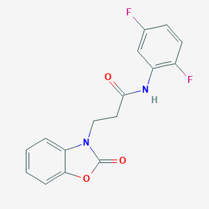 molecular formula C16H12F2N2O3 B352666 N-(2,5-difluorophenyl)-3-(2-oxo-1,3-benzoxazol-3(2H)-yl)propanamide CAS No. 851989-32-7