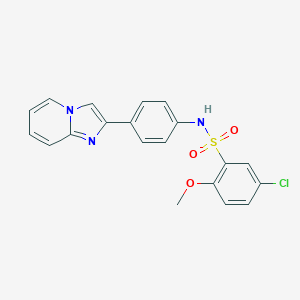 5-chloro-N-(4-imidazo[1,2-a]pyridin-2-ylphenyl)-2-methoxybenzenesulfonamide