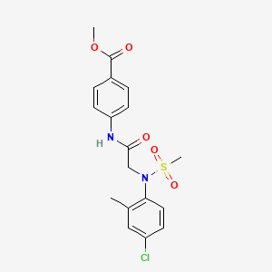 methyl 4-{[N-(4-chloro-2-methylphenyl)-N-(methylsulfonyl)glycyl]amino}benzoate