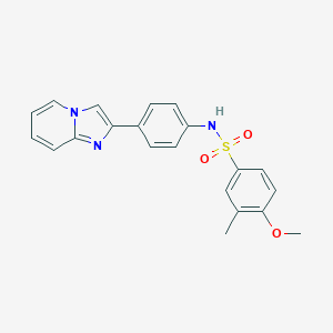molecular formula C21H19N3O3S B352669 N-(4-imidazo[1,2-a]pyridin-2-ylphenyl)-4-methoxy-3-methylbenzenesulfonamide CAS No. 873587-54-3