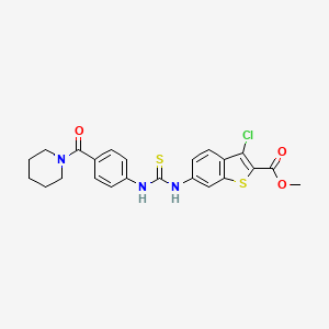 methyl 3-chloro-6-[({[4-(1-piperidinylcarbonyl)phenyl]amino}carbonothioyl)amino]-1-benzothiophene-2-carboxylate