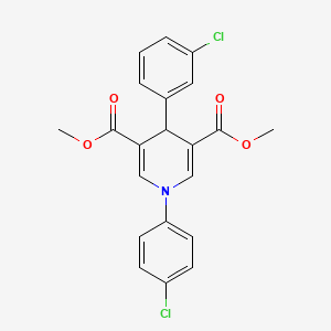 dimethyl 4-(3-chlorophenyl)-1-(4-chlorophenyl)-1,4-dihydro-3,5-pyridinedicarboxylate