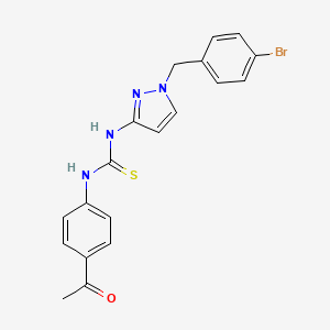 N-(4-acetylphenyl)-N'-[1-(4-bromobenzyl)-1H-pyrazol-3-yl]thiourea