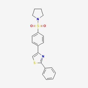 2-phenyl-4-[4-(1-pyrrolidinylsulfonyl)phenyl]-1,3-thiazole