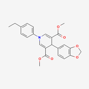 dimethyl 4-(1,3-benzodioxol-5-yl)-1-(4-ethylphenyl)-1,4-dihydro-3,5-pyridinedicarboxylate