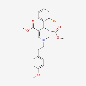 molecular formula C24H24BrNO5 B3526719 dimethyl 4-(2-bromophenyl)-1-[2-(4-methoxyphenyl)ethyl]-1,4-dihydro-3,5-pyridinedicarboxylate 