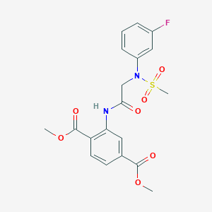 dimethyl 2-{[N-(3-fluorophenyl)-N-(methylsulfonyl)glycyl]amino}terephthalate