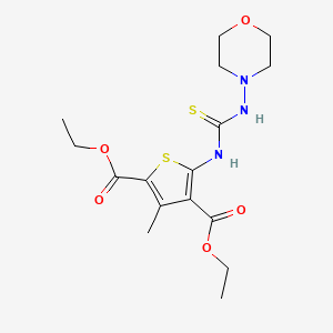 diethyl 3-methyl-5-{[(4-morpholinylamino)carbonothioyl]amino}-2,4-thiophenedicarboxylate