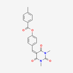 4-[(1,3-dimethyl-2,4,6-trioxotetrahydro-5(2H)-pyrimidinylidene)methyl]phenyl 4-methylbenzoate