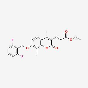 ethyl 3-{7-[(2,6-difluorobenzyl)oxy]-4,8-dimethyl-2-oxo-2H-chromen-3-yl}propanoate