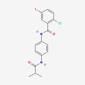 2-chloro-5-iodo-N-[4-(isobutyrylamino)phenyl]benzamide