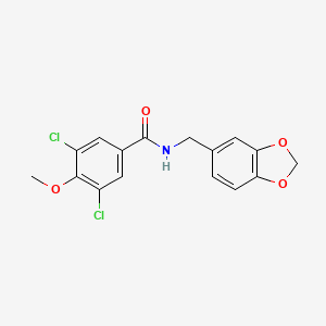 N-(1,3-benzodioxol-5-ylmethyl)-3,5-dichloro-4-methoxybenzamide