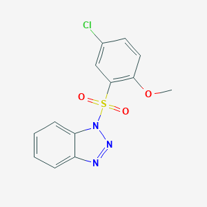 molecular formula C13H10ClN3O3S B352682 1-(5-Chloro-2-methoxyphenyl)sulfonylbenzotriazole CAS No. 325810-87-5