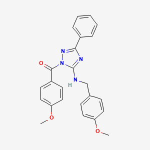 1-(4-Methoxybenzoyl)-N-[(4-methoxyphenyl)methyl]-3-phenyl-1H-1,2,4-triazol-5-amine