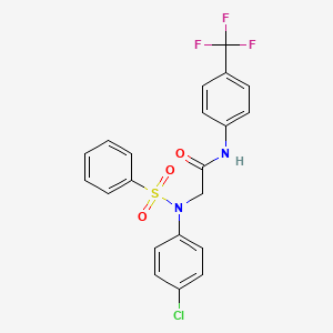 N~2~-(4-chlorophenyl)-N~2~-(phenylsulfonyl)-N~1~-[4-(trifluoromethyl)phenyl]glycinamide