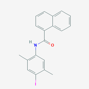 molecular formula C19H16INO B3526913 N-(4-iodo-2,5-dimethylphenyl)-1-naphthamide 