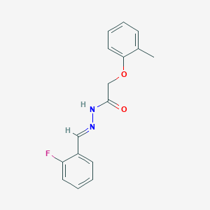 N-[(E)-(2-fluorophenyl)methylideneamino]-2-(2-methylphenoxy)acetamide