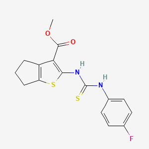 methyl 2-({[(4-fluorophenyl)amino]carbonothioyl}amino)-5,6-dihydro-4H-cyclopenta[b]thiophene-3-carboxylate