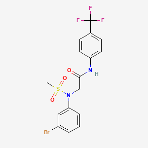 N~2~-(3-bromophenyl)-N~2~-(methylsulfonyl)-N~1~-[4-(trifluoromethyl)phenyl]glycinamide