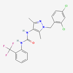 N-[1-(2,4-dichlorobenzyl)-3,5-dimethyl-1H-pyrazol-4-yl]-N'-[2-(trifluoromethyl)phenyl]urea