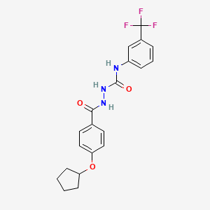 2-[4-(cyclopentyloxy)benzoyl]-N-[3-(trifluoromethyl)phenyl]hydrazinecarboxamide