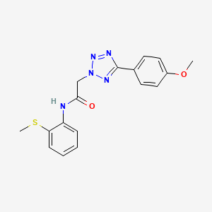 molecular formula C17H17N5O2S B3526990 2-[5-(4-methoxyphenyl)-2H-tetrazol-2-yl]-N-[2-(methylthio)phenyl]acetamide 