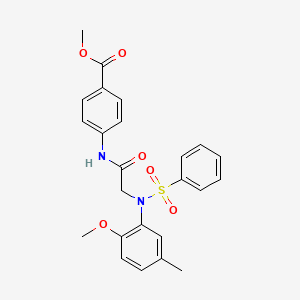 methyl 4-{[N-(2-methoxy-5-methylphenyl)-N-(phenylsulfonyl)glycyl]amino}benzoate