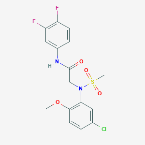 N~2~-(5-chloro-2-methoxyphenyl)-N~1~-(3,4-difluorophenyl)-N~2~-(methylsulfonyl)glycinamide